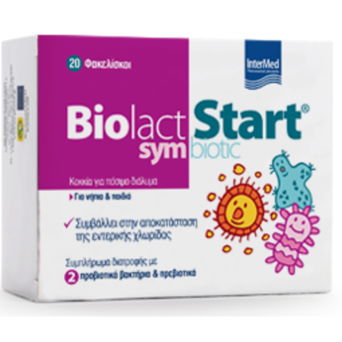 Intermed Biolact Start Symbiotic  Пробиотици за малки деца и деца 20 пръчки