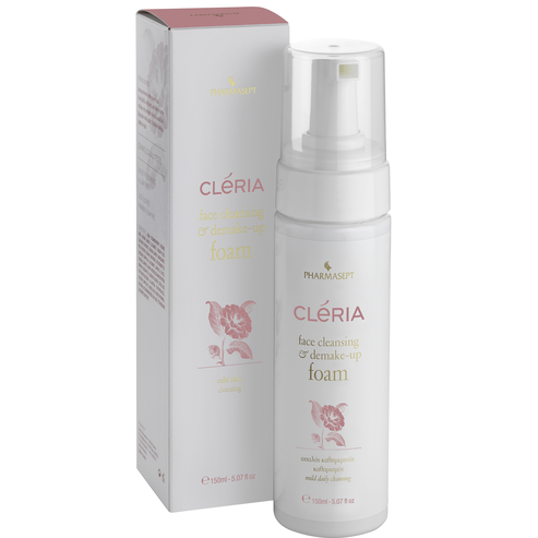 Cleria Face Cleansing & Demake-up Foam Нежна пяна за почистване на лицето и отстраняване на грима, без сапун & SLES/SLS 150ml
