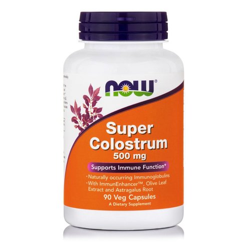 Now Foods Super Colostrum 500mg Диетична добавка с коластра за максимално укрепване на имунитета 90veg.caps