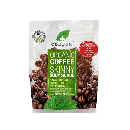 Dr Organic Coffee Skinny Body Scrub with Fresh Mint 200gr