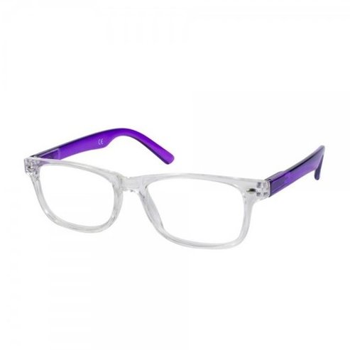 Eyelead Унисекс очила за четене прозрачна лилава кост E147