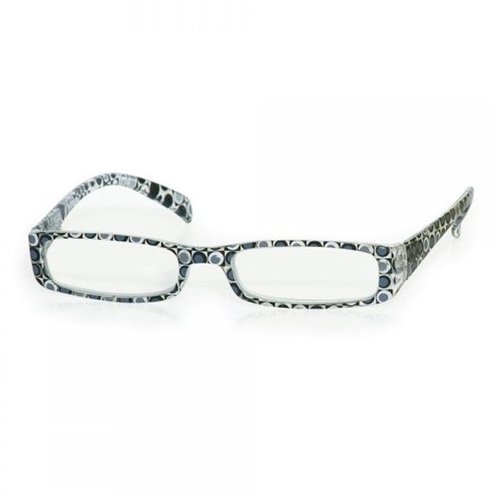 Eyelead Унисекс очила за четене в бял цвят на точки, с костна рамка E128