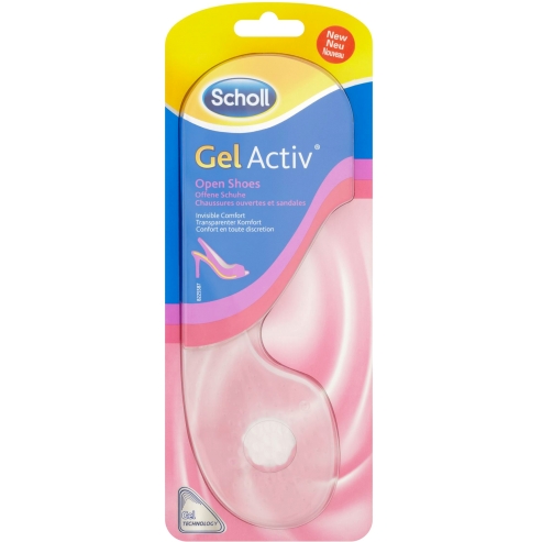 Scholl Gel Activ Open Shoes Дамски невидими удобни стелки за отворени обувки 1 чифт