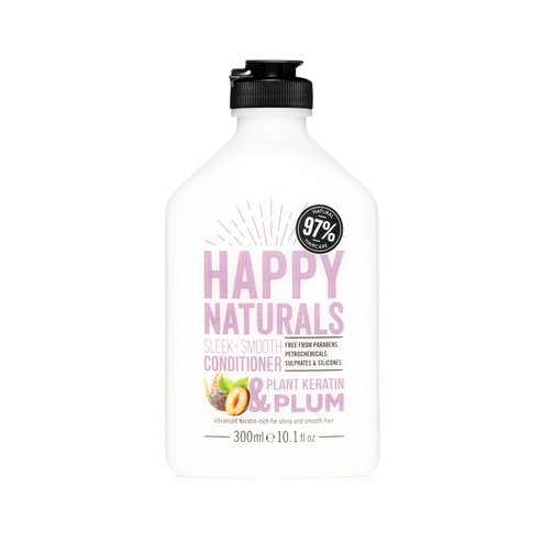 Happy Naturals Sleek + Smooth Conditioner Plant Keratin & Plum Богат на кератин за блестяща и мека коса 300ml