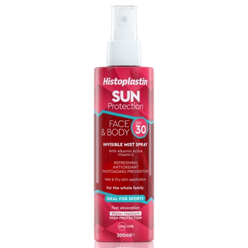 Histoplastin Sun Protection Face & Body Spf30 Invisible Mist Spray 200ml