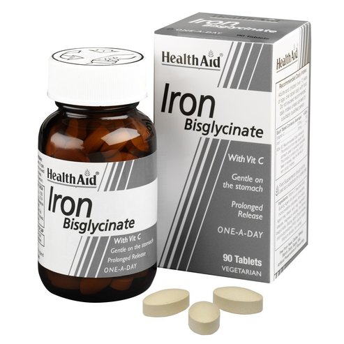 Health Aid Iron Bisglycinate недостиг на желязо 90 таблетки