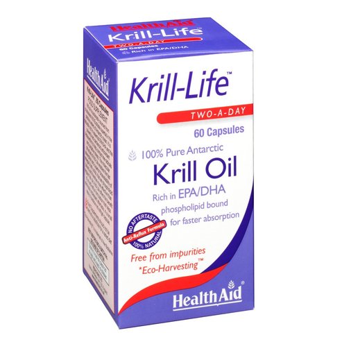 Health Aid Krill Life Krill Масло богат източник на Омега-3  500Mg -60 капсули