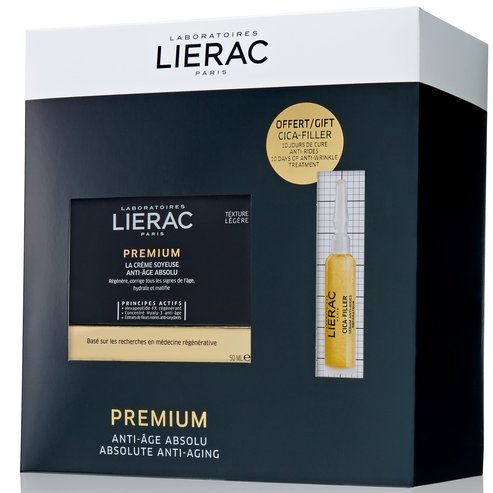 Lierac Promo Premium La Creme Soyeuse Legere 50ml & подарък  Cica-Filler Serum 10ml