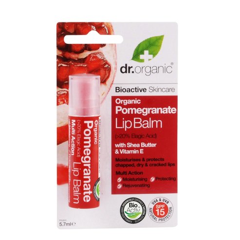 Dr Organic Organic Pomegranate Lip Balm Балсам за устни с органичен Нар 5,7ml