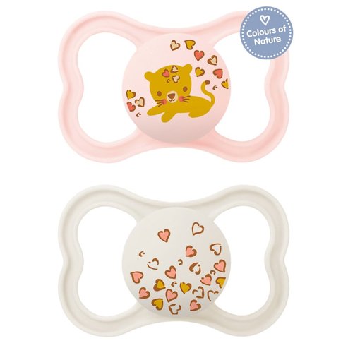 Mam Air Silicone Soother 6 - 16m Код 215S 2 части - Розово/Кремаво
