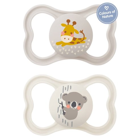 Mam Air Silicone Soother 6 - 16m Код 215S 2 части - Сиво/Кремаво