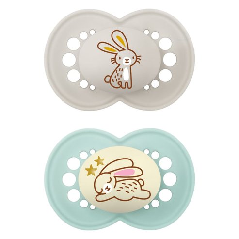 Mam Day & Night Silicone Soother 16m+ Код 274S 2 части - сиво/ тюркоаз