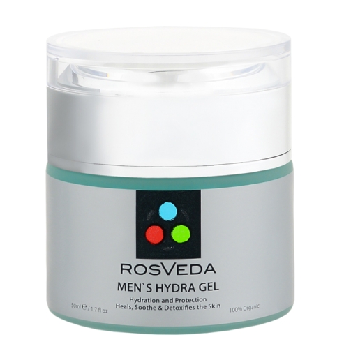 RosVeda Men\'s Hydra Gel със 100% билкови съставки, хидратира и облекчава чувствителна кожа, 50мл