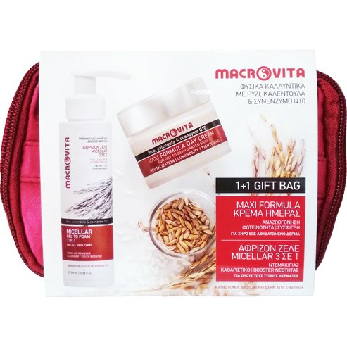 Macrovita Промо комплект Micellar Gel to Foam 3 in 1, 100ml & Maxi Formula Day Cream Dry/Dehydrated Skin 40ml 1+1 Подарък​​​​​​​