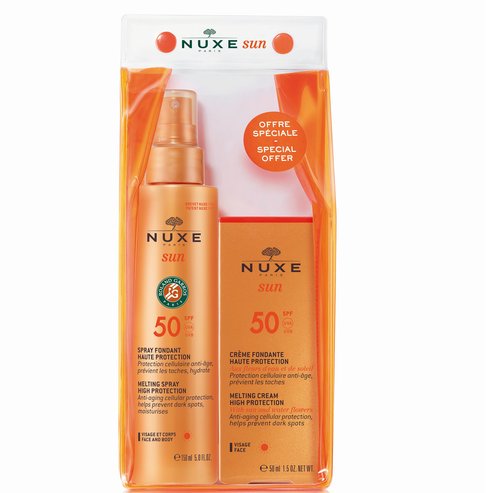 Nuxe PROMO PACK Sun Milky Spray Fondant Haute Protection Spf50, 150ml & Nuxe Sun Face Cream Spf50, 50ml