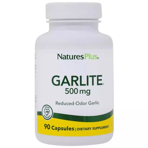 Natures Plus Garlite 500mg Хранителна добавка от концентриран чесън без мирис 90 caps