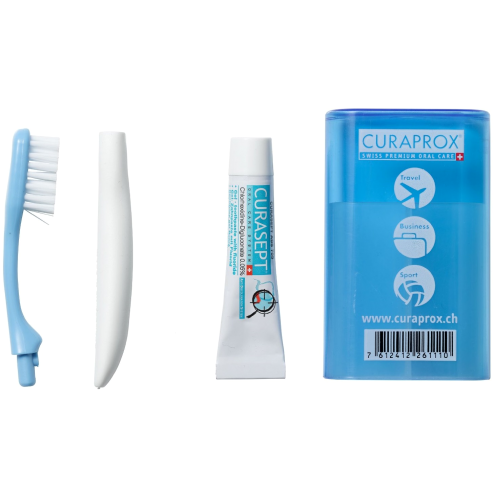 Curaprox Travel Set TS 261 Четка за зъби Super Soft & Паста за зъби Curasept Ads 705 0.05 & CHX 5ml