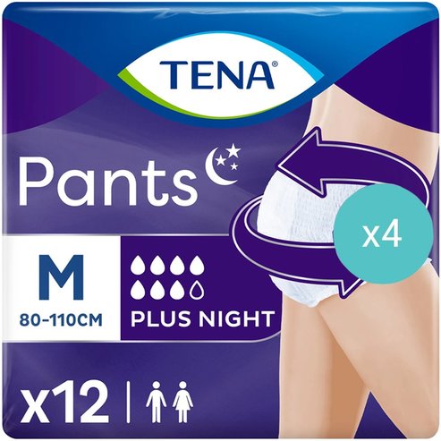 Tena PROMO PACK Pants Plus Night Unisex 48 бр - Medium 80-110cm