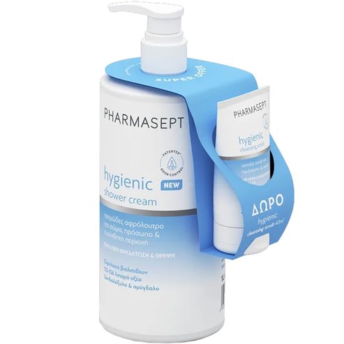 Pharmasept Promo Hygienic Shower Cream 1000ml & Подарък Body & Face Cleansing Scrub 40ml