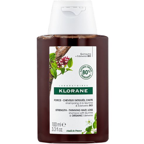 Klorane Quinine & Edelweiss Shampoo Strengthening - Thinning Hair Travel Size 100ml