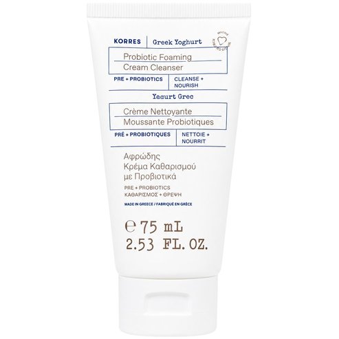 Korres Greek Yoghurt Probiotic Foaming Cream Cleanser Пенлив Крем за Почистване & Подхранване на Лицето с Пробиотици 75ml Travel Size[SHORT_TITLE]Korres Greek Yoghurt Probiotic Foaming Cream Cleanser 75ml Travel Size