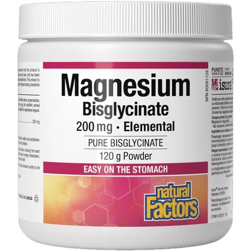 Natural Factors Magnesium Bisglycinate 200mg, 145g