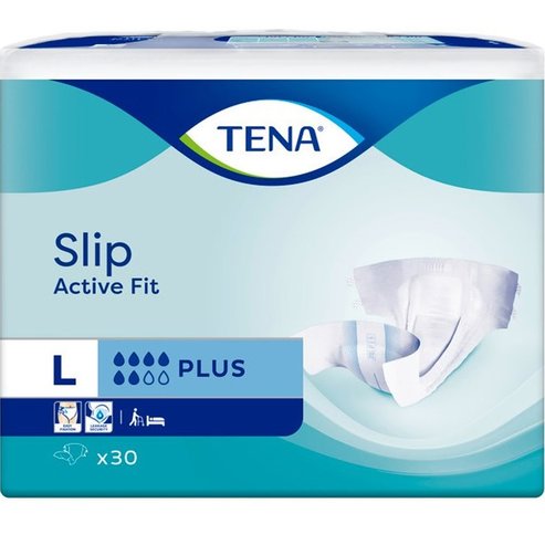 Tena ProSkin Slip Plus Бельо за еднократна употреба с еластични страни за умерена до тежка инконтиненция 30 бр - Large 92 / 150cm