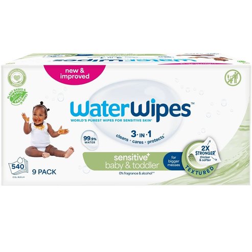 WaterWipes Textured Clean Baby Wipes 540 броя (9x60 кърпички)
