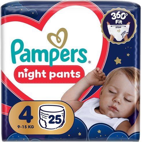 Pampers Night Pants Νο4 (9-15kg) 25 пелени гащички