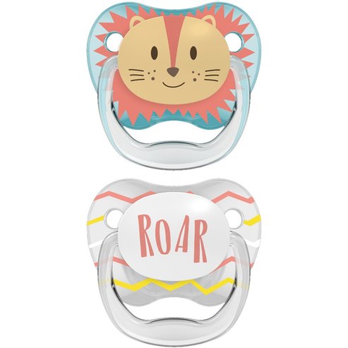 Dr. Brown\'s PreVent Orthodontic Silicone Soother Код 16/PV12015 ES 0-6m, 2 Броя - Тюркоаз / Сиво