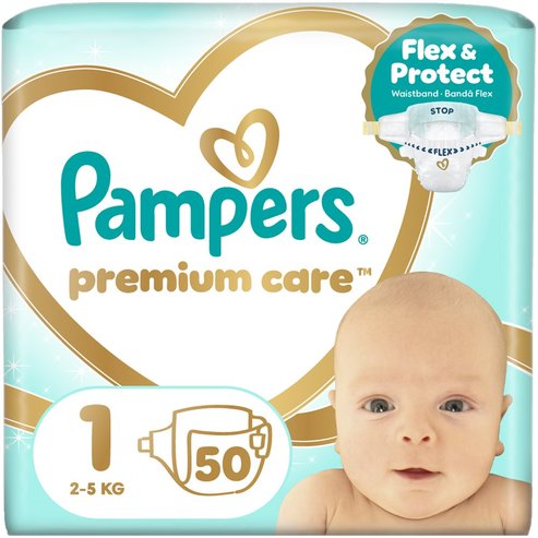 Pampers Premium Care Νο1 Newborn (2-5kg) 50 пелени