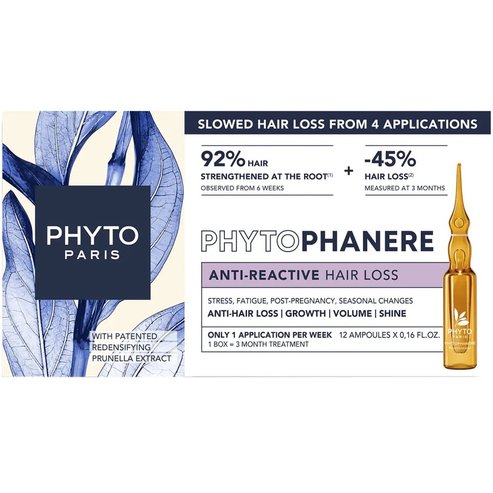 Phyto Phytophanere Anti-Reactive Hair Loss Терапия Срещу Реактивен Косопад с Растителни Екстракти 12vials x 5ml