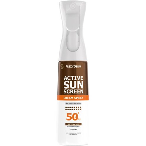 Frezyderm Frezyderm Active Spf50+ Sunscreen Cream Spray Слънцезащитен лосион с много висока защита за лице & тяло под формата на спрей за лесно и равномерно нанасяне, водоустойчив 275ml
