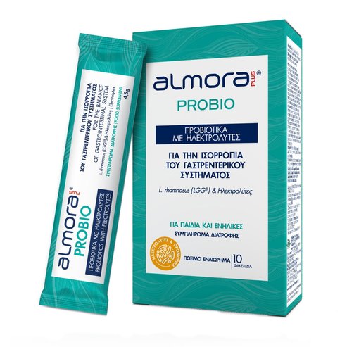 Almora Plus Probio Пробиотична хранителна добавка с електролити за баланса на стомашно -чревната система 10 Oral.Sach