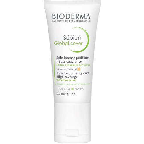 Bioderma Sebium Global Cover Ежедневна грижа за акне и склонна кожа със сериозни дефекти и пъпки с цвят 30мл