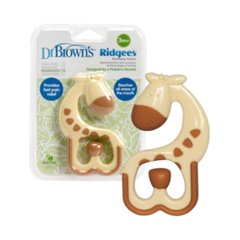 Dr. Brown\'s TE-445 Жираф чесалка за зъби, облекчава и успокоява язви и дразнене на венците на бебето