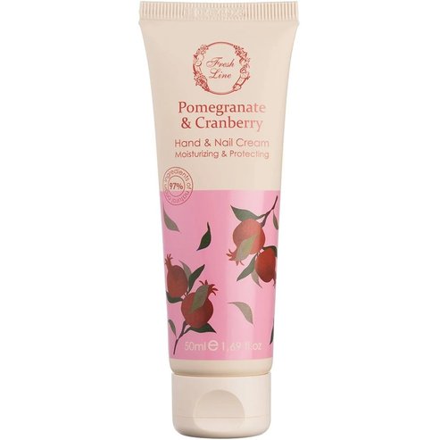 Fresh Line Pomegranate & Cranberry Moisturizing & Protecting Hand & Nail Cream Хидратиращ, защитен крем за ръце & нокти с лека текстура, натурална формула с нар & червена боровинка 50ml