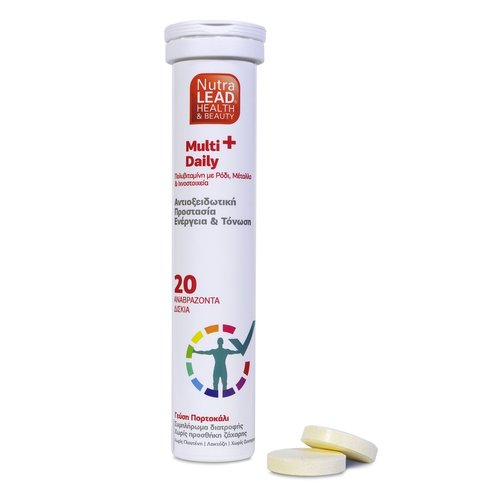 Мултивитамини с нар NutraLead Multi + Daily с нар и аромат на портокал, 20 ефервесцентни таблетки
