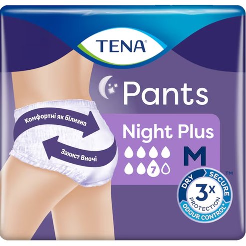 Tena Pants Plus Night Unisex 12 бр - Medium 80-110cm