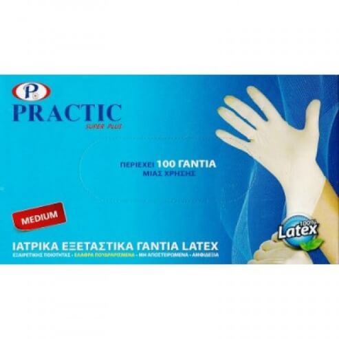 Practic Латексови ръкавици за еднократна употреба 100 броя