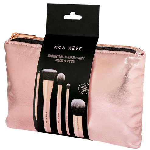 Mon Reve Essential 5 Brush Set Face & Eyes 5 бр & Подарък торбичка 1 бр