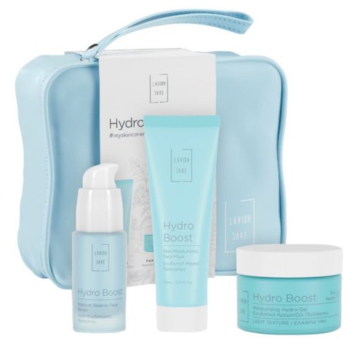 Lavish Care Promo Hydro Boost Skin Moisturising Face Mask 75ml & Moisturising Light Texture Day Face Hydro-Gel 50ml & Moisture Balance Face Serum 30ml