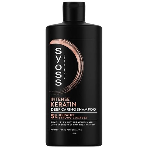 Syoss Intense Keratin 5% Strong & Complex Deep Caring Shampoo Hair 440ml