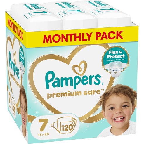Pampers Premium Care Monthly Pack Νο7 (15+kg) 120 Бр.