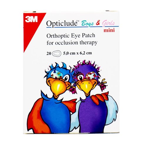 3M Opticlude Mini Boys & Girls Eye Patch Ортоптичен очен пластир 5.0cm x 6.2cm 20 бр.