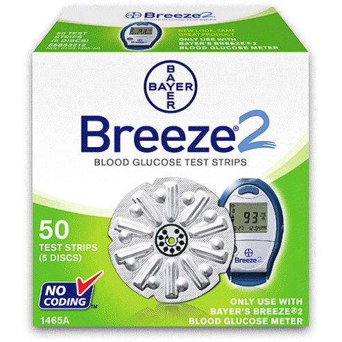 Bayer Ascensia Breeze 2 Ленти за измерване на захар 50strips