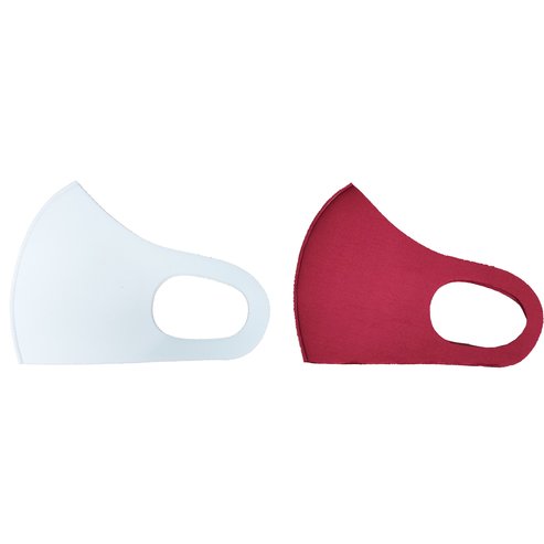 TiLi Fashion Face Mask Многофункционална маска за възрастни бяла - червена 2 броя