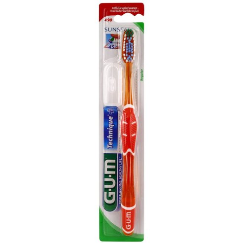 Gum Technique+ Soft Toothbrush Regular 1 брой, код 490 - оранжев