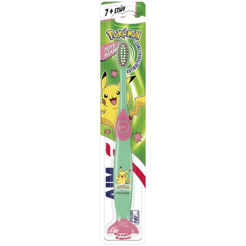 Aim Pokemon Junior 7-13 Years Soft Toothbrush 1 брой - зелено