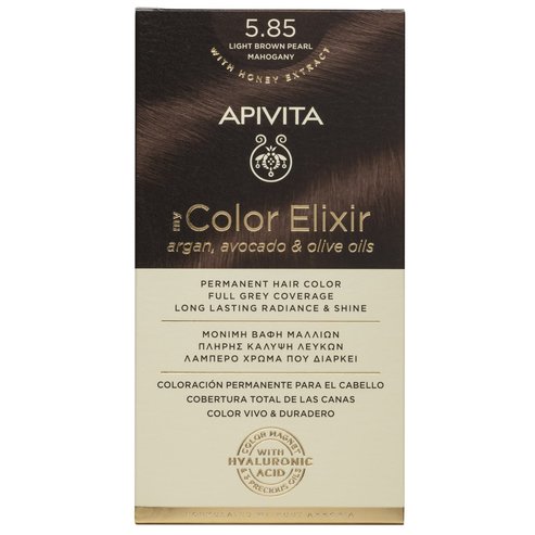 Apivita My Color Elixir Permanent Hair Color 1 Брой - 5.85 Светлокафява перла